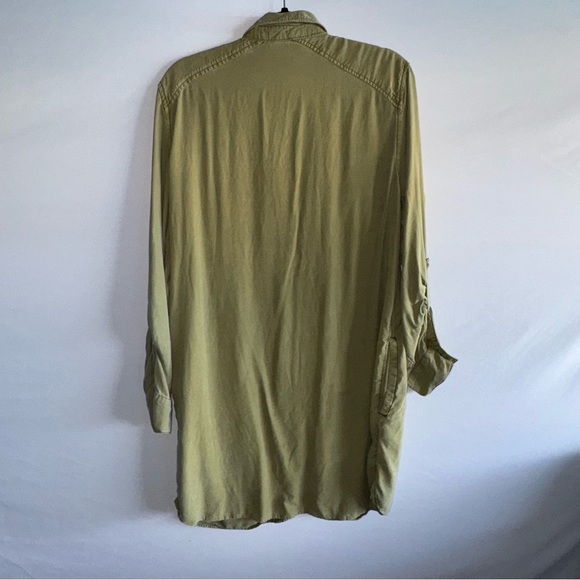 Women's Philosophy Green Button Front Long Sleeve Dress - Picture 8 of 8